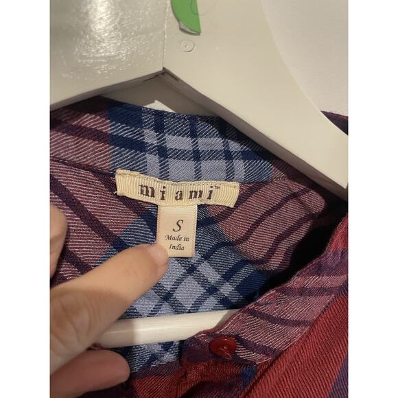 Miami Plaid Rayon Fall Tunic Dress Size Small - Picture 2 of 6